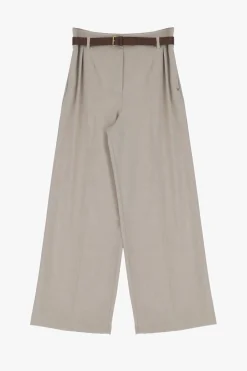 Pantaloni a gamba ampia con cintura
