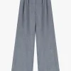 Pantaloni a gamba ampia con vita alta