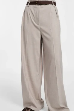 Pantaloni a gamba ampia con cintura