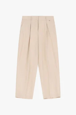 Pantaloni a gamba larga e vita alta