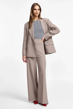 Pantaloni a zampa con vita alta