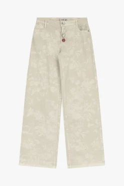 Pantaloni ampi con stampa floreale
