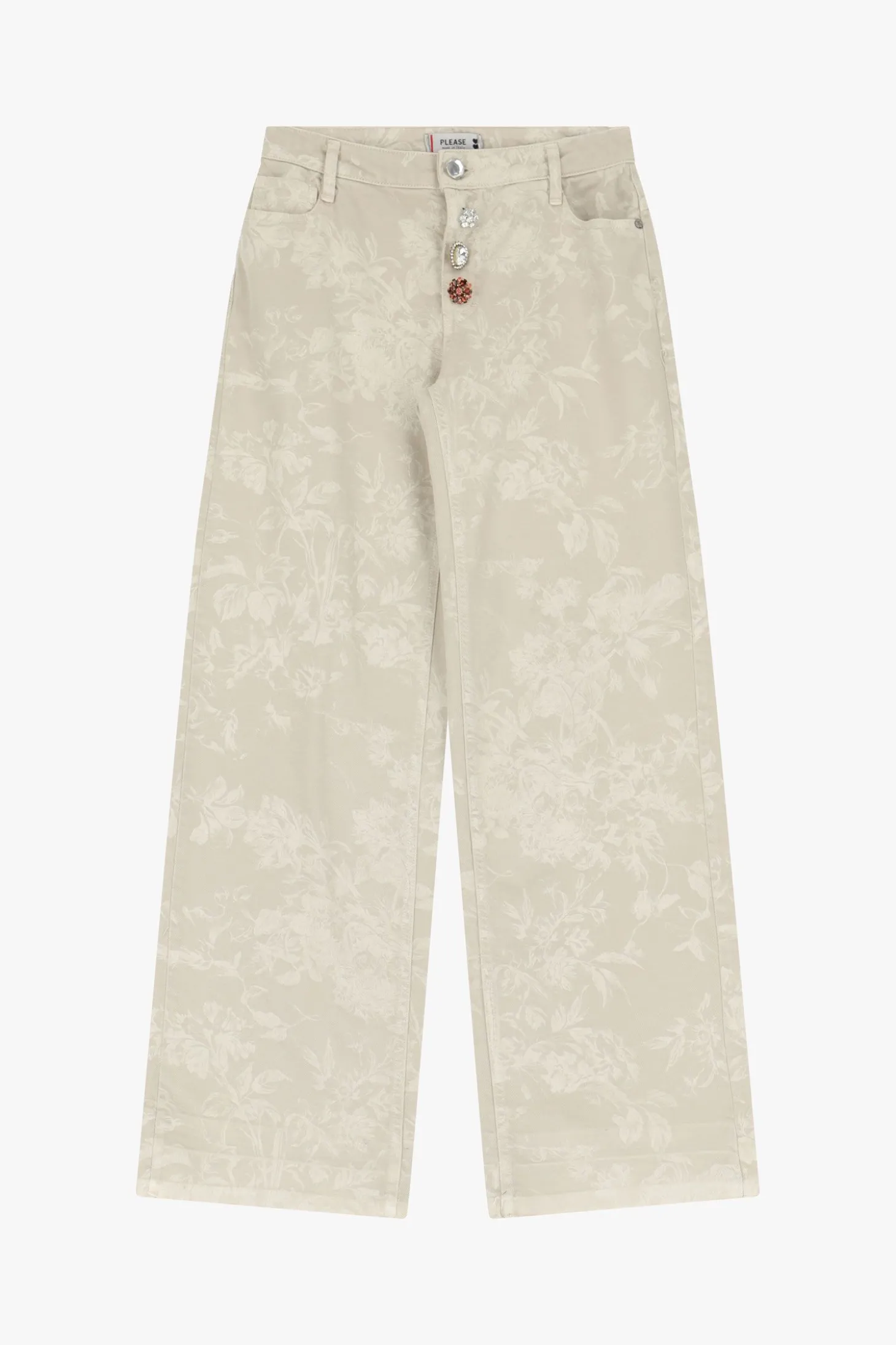 Pantaloni ampi con stampa floreale