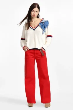 Pantaloni ampi con vita media