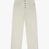 Pantaloni baggy con tasche e bottoni a vista