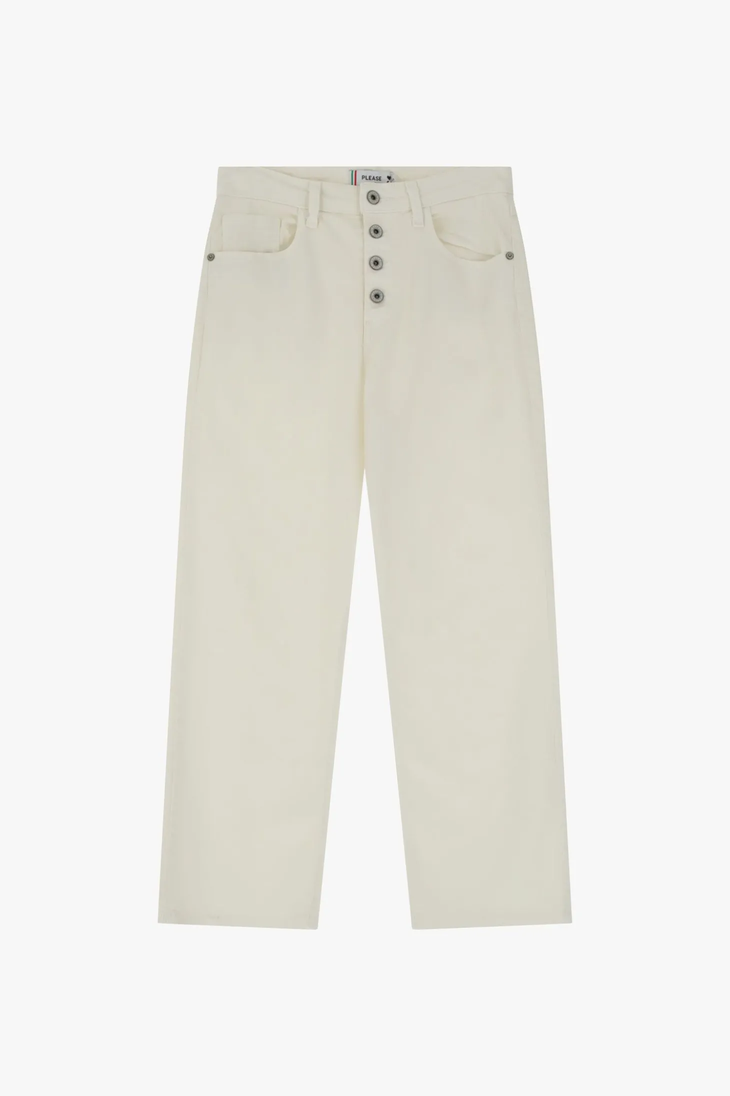 Pantaloni baggy con tasche e bottoni a vista