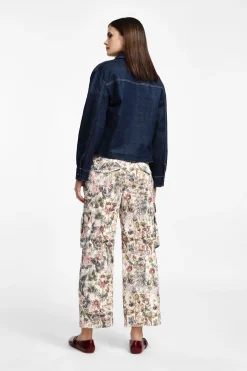 Pantaloni cargo stampa floreale