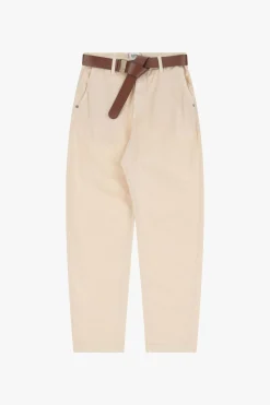 Pantaloni chino a vita alta con cintura