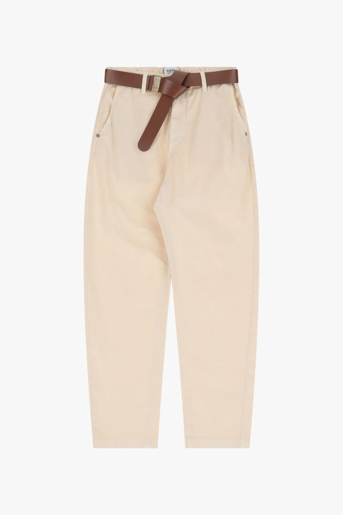 Pantaloni chino a vita alta con cintura