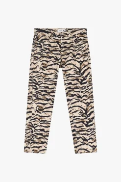 Pantaloni chinos con stampa animalier zebra