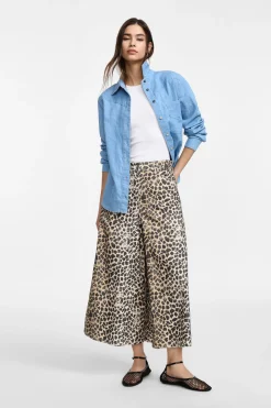 Pantaloni culotte stampa animalier