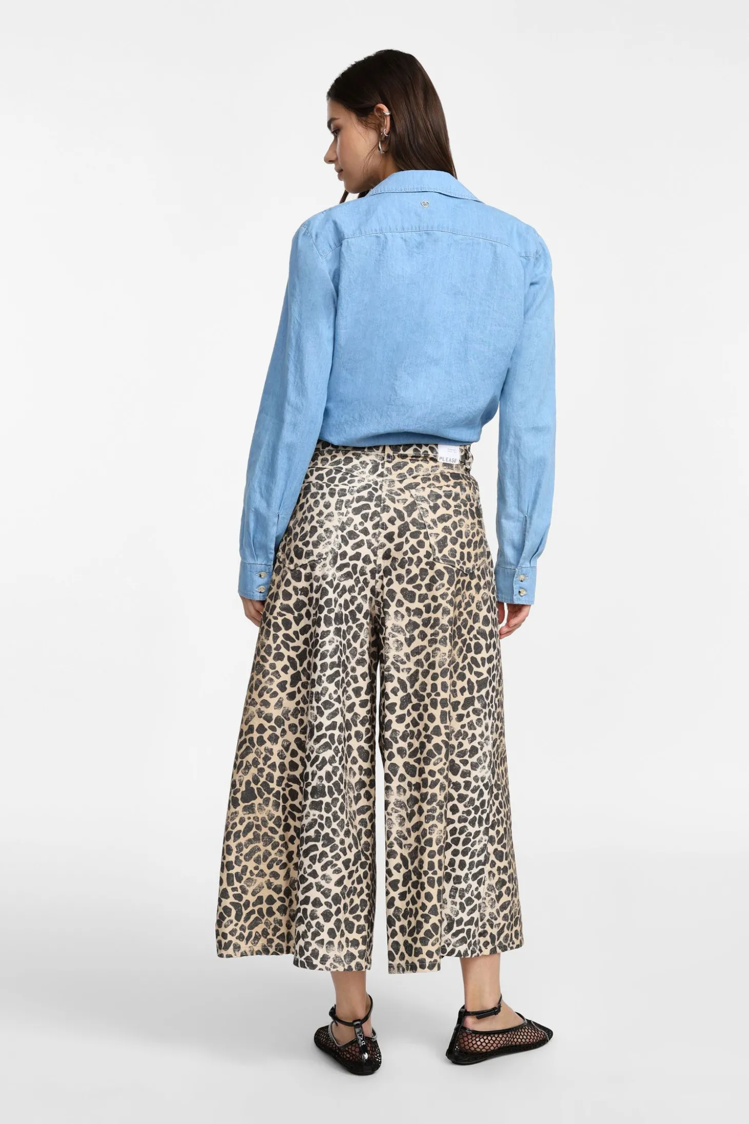 Pantaloni culotte stampa animalier
