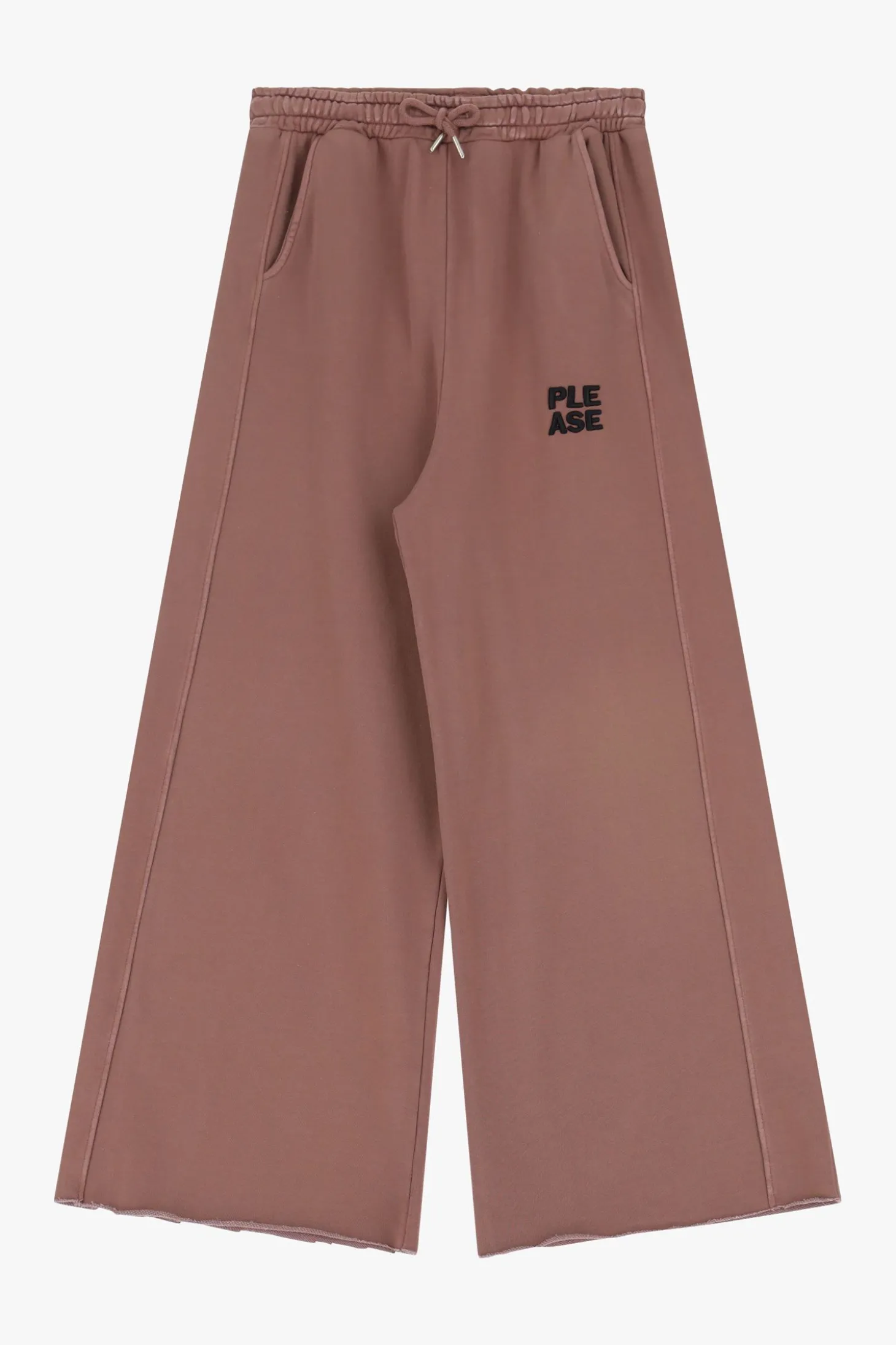 Pantaloni jogging a gamba larga con coulisse
