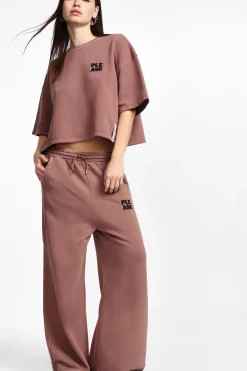 Pantaloni jogging a gamba larga con coulisse