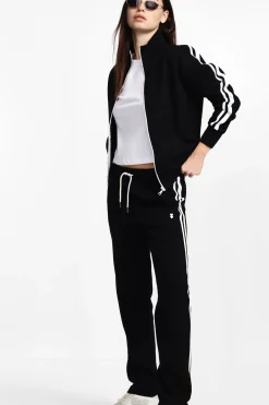 Pantaloni jogging con righe e coulisse