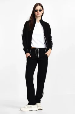 Pantaloni jogging con righe e coulisse