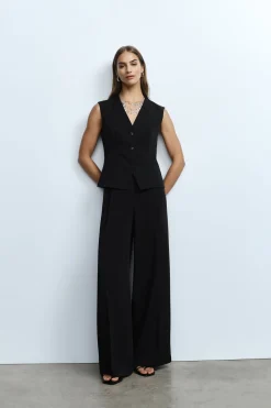 Pantaloni palazzo a vita alta