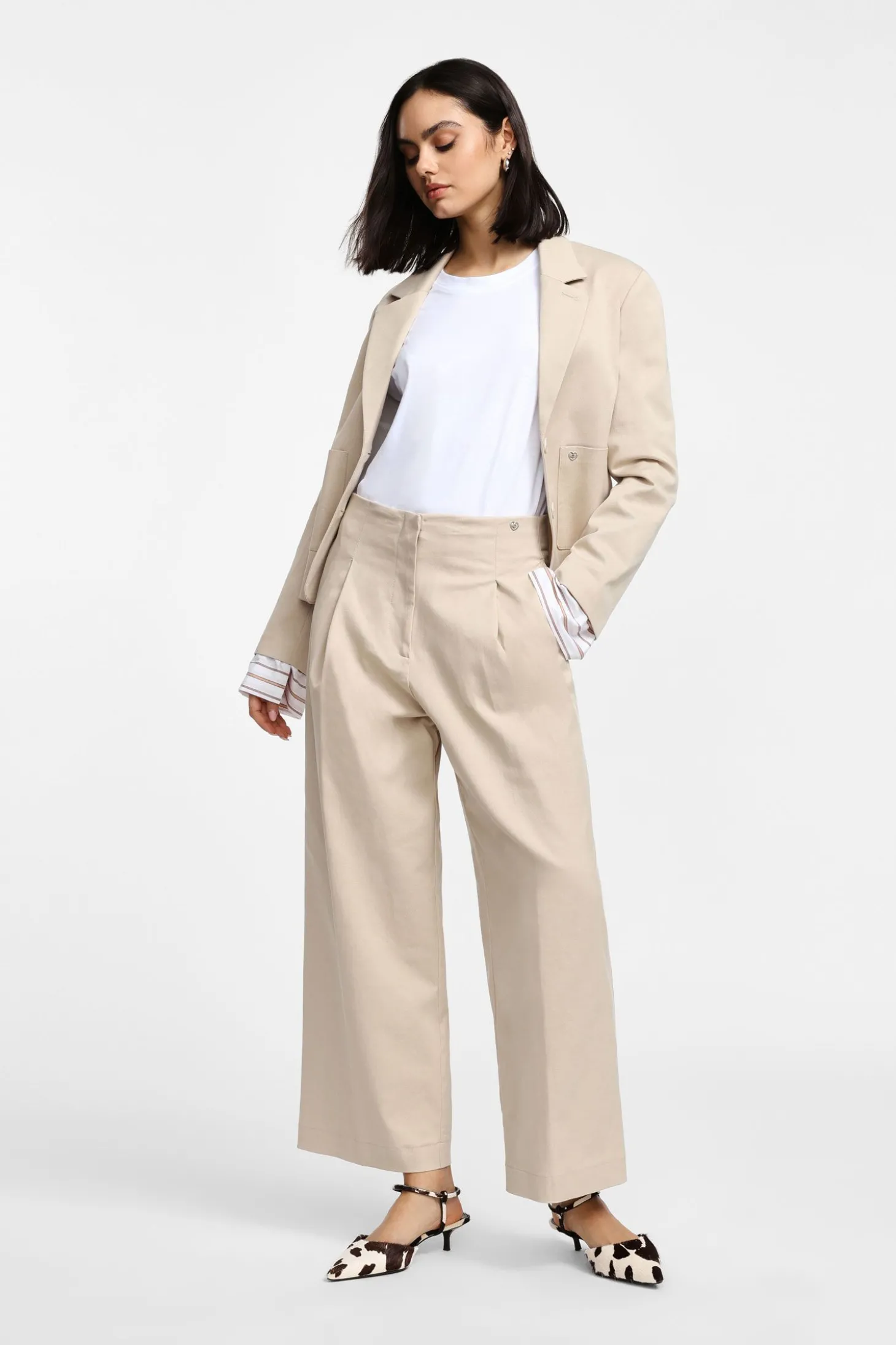 Pantaloni palazzo a vita alta
