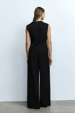 Pantaloni palazzo a vita alta