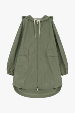 Parka con cappuccio e chiusura zip