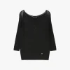 Pullover collo bardot e maniche 3/4