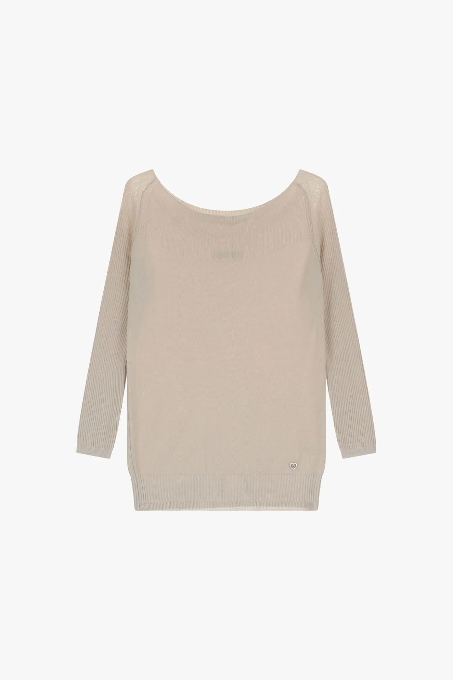 Pullover collo bardot e maniche 3/4