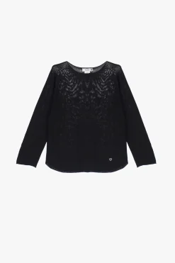 Pullover monocolour con scollo squadrato