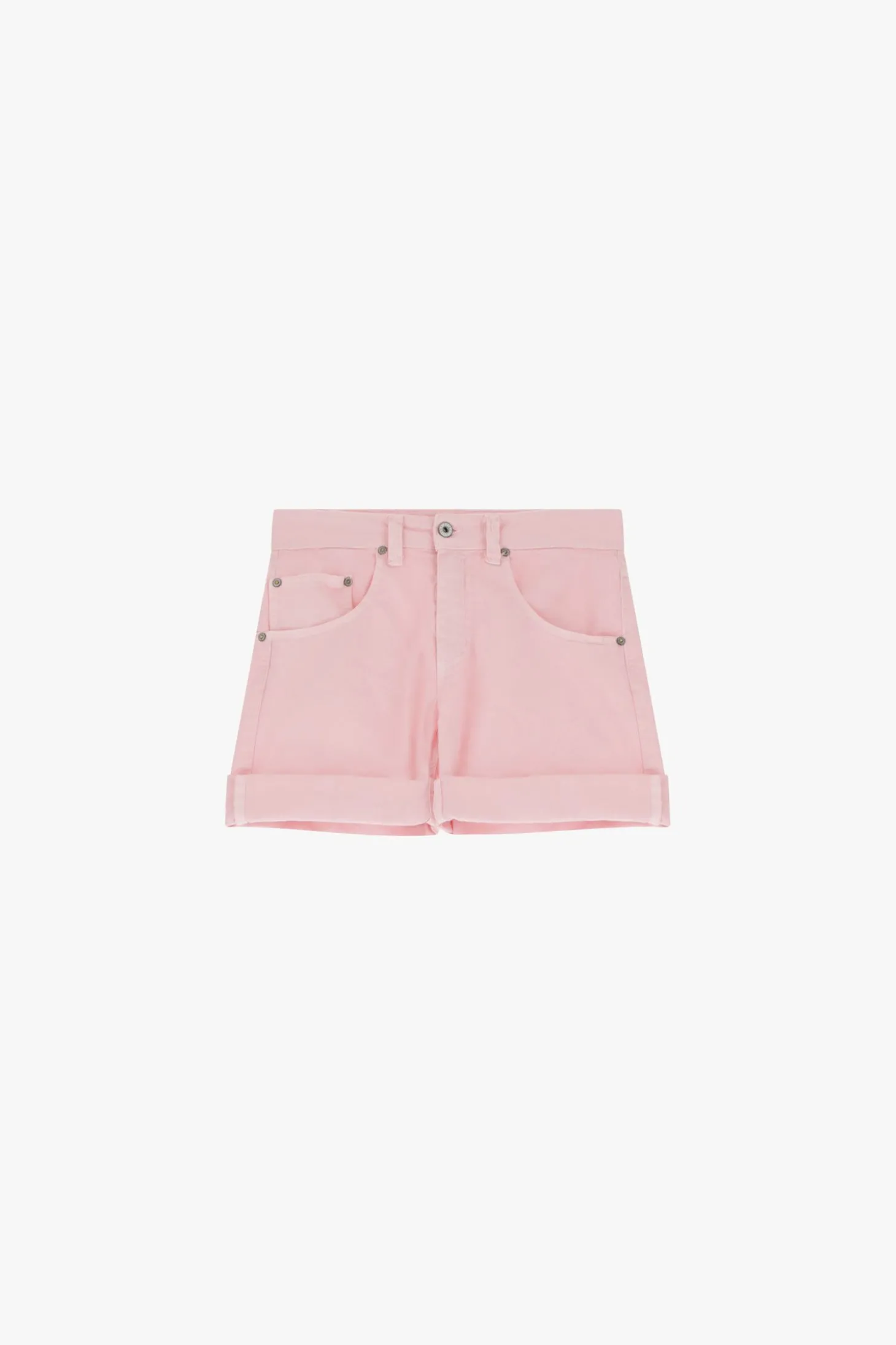 Shorts a tinta unita con risvolti