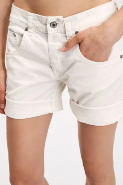 Shorts a tinta unita con risvolti