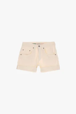Shorts a tinta unita con risvolti