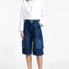 Shorts cargo al ginocchio con tasche