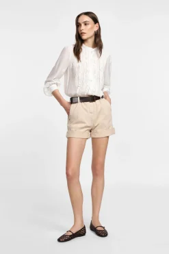 Shorts con cintura e tasche verticali