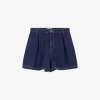 Shorts in denim vita alta con tasche