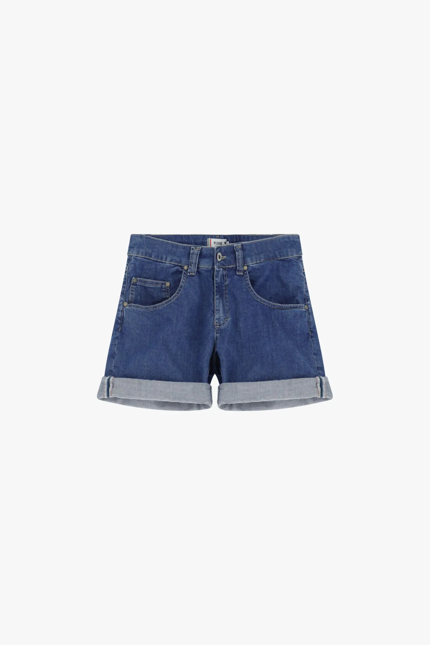 Shorts regulari con risvolto