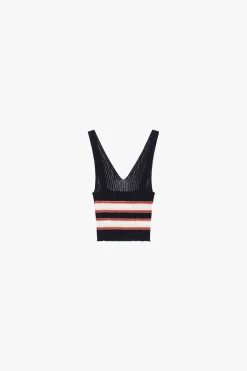 Top in maglia a righe