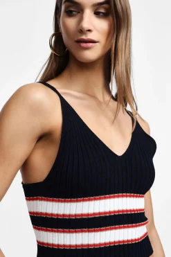 Top in maglia a righe