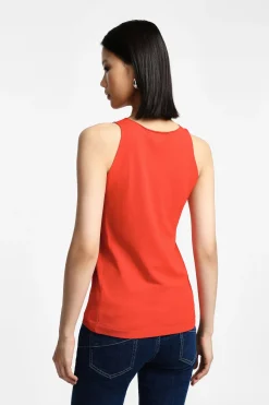Top in maglina senza maniche scollo a v