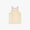 Top smanicato con stampa floreale