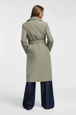 Trench con bottoni e cintura