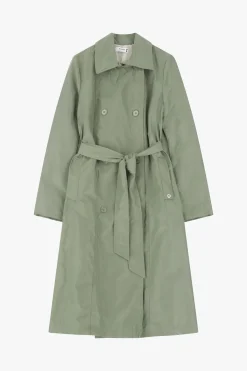 Trench con bottoni e cintura