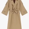 Trench con cintura e spacco