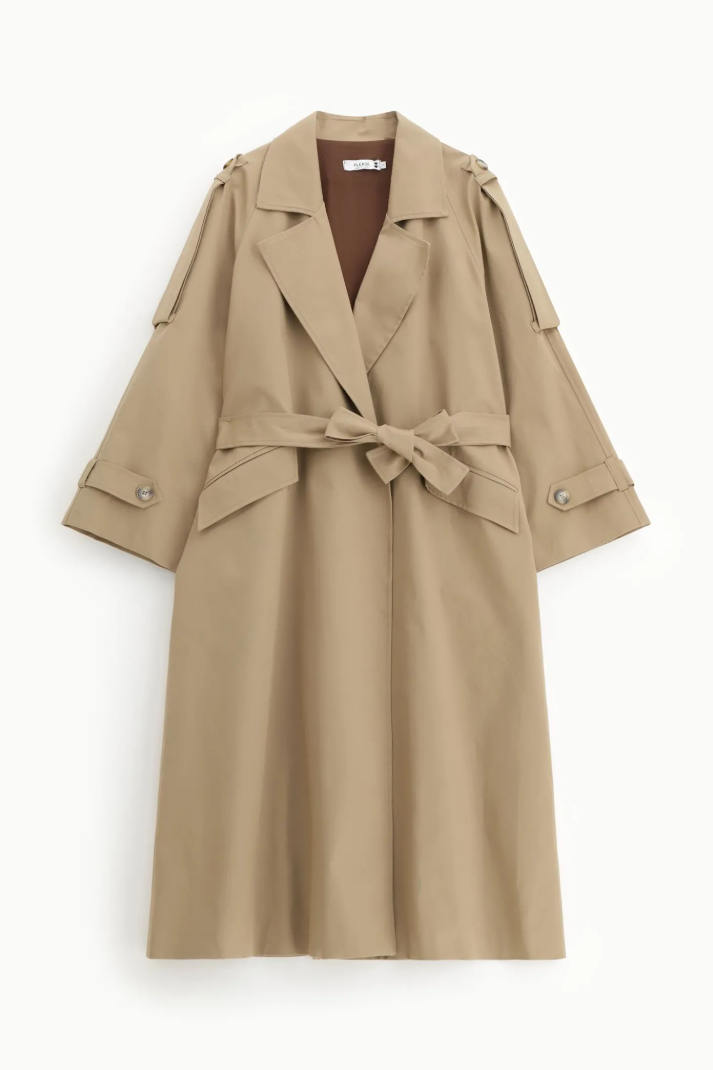 Trench con cintura e spacco
