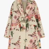 Trench stampa floreale monopetto