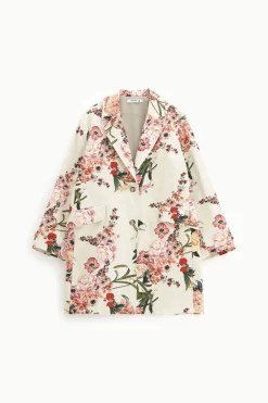 Trench stampa floreale monopetto