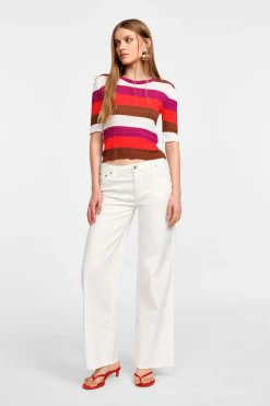 Trousers palazzo a vita alta
