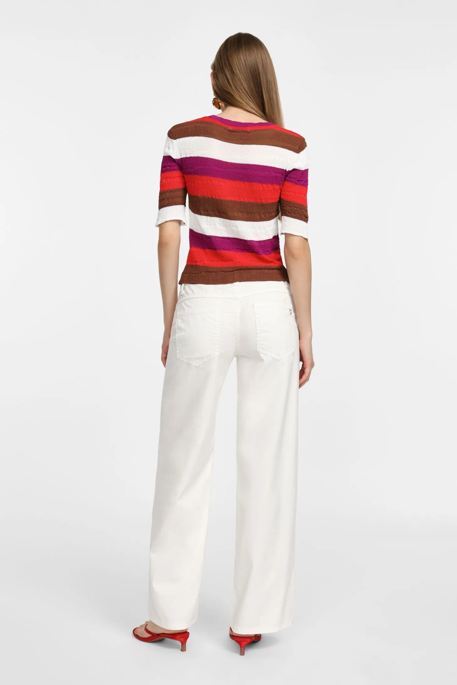 Trousers palazzo a vita alta