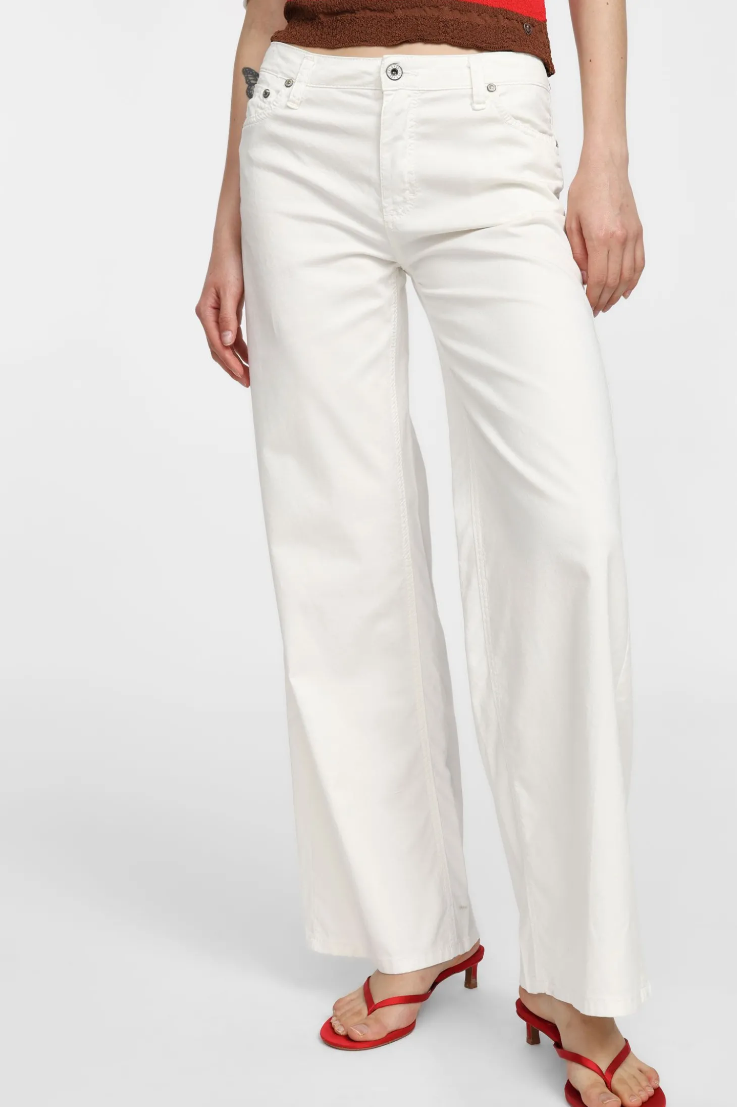 Trousers palazzo a vita alta
