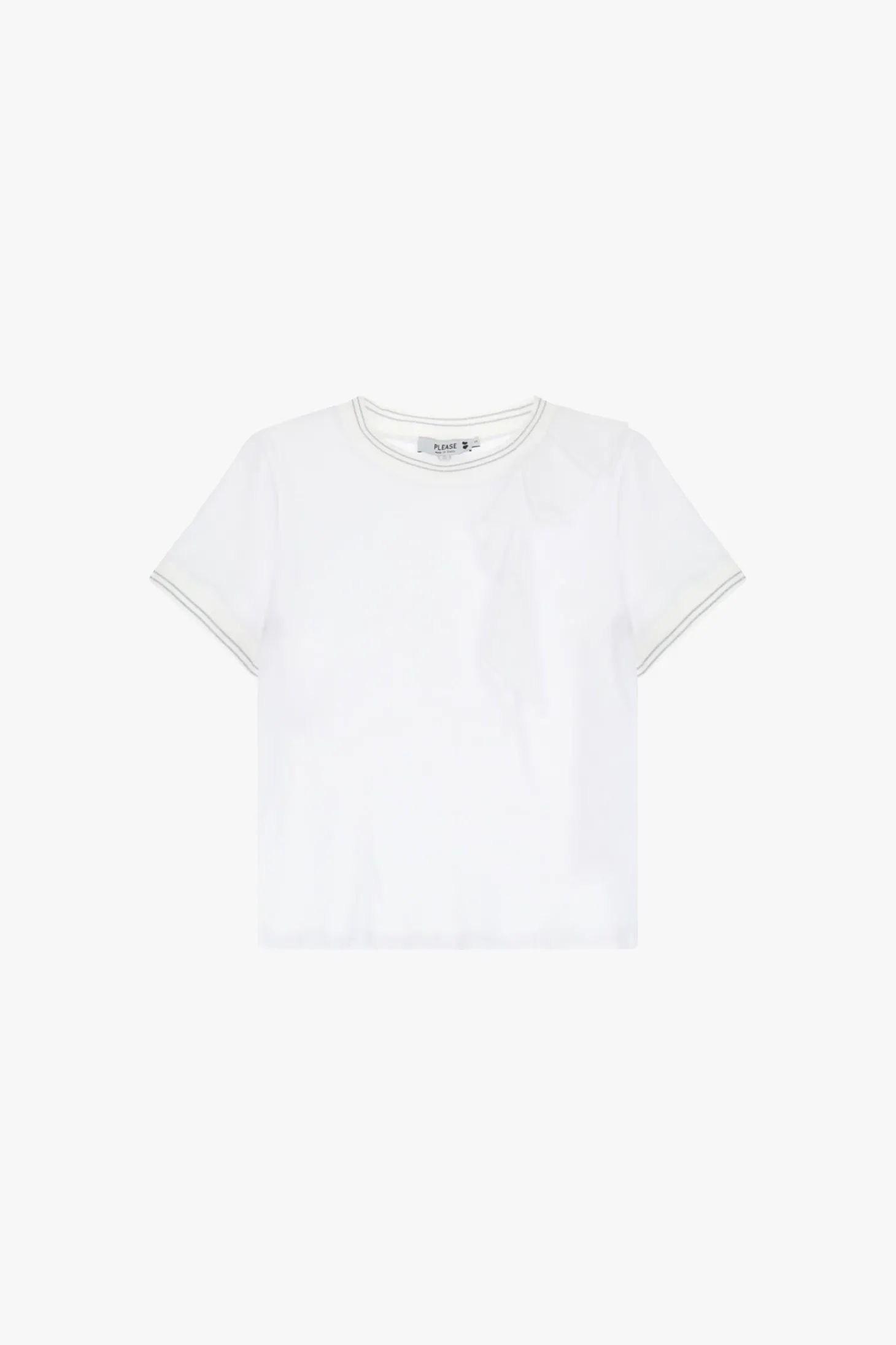 T-shirt con maniche corte e volant