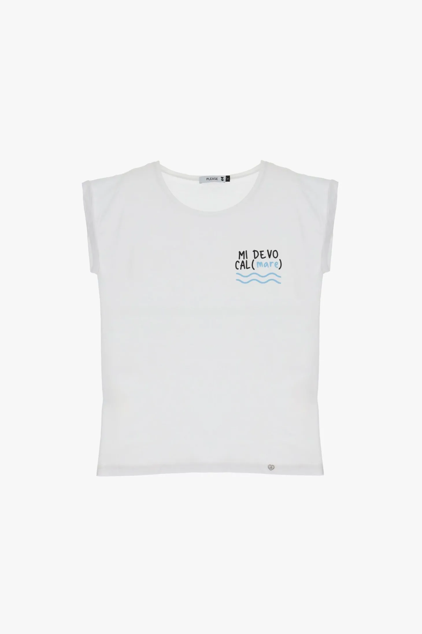 T-shirt con scritta sulla parte anteriore