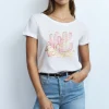 T-shirt girocollo stampata casual